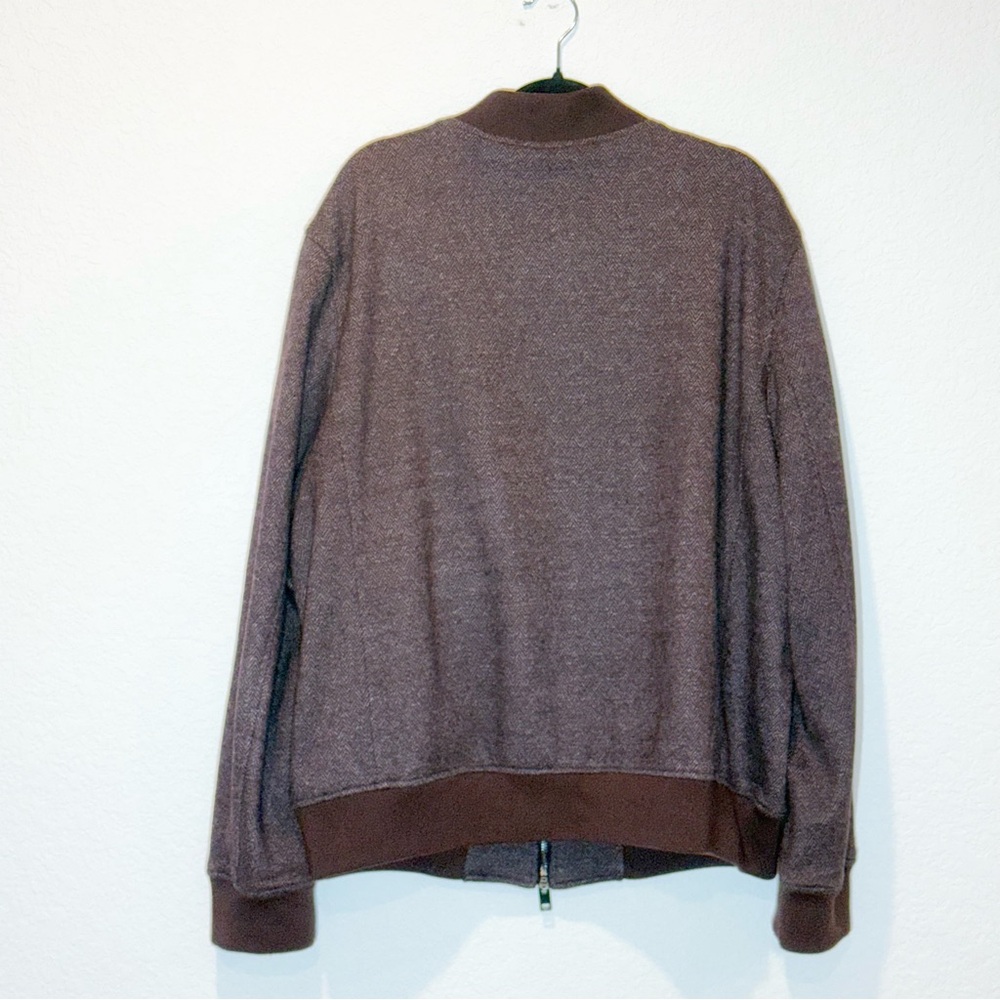 Express Maroon Herringbone Bomber Jacket - image 6